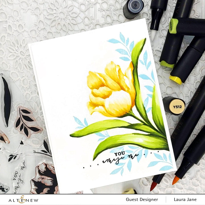 Altenew Build-A-Flower Set Build-A-Flower: Triumph Tulip Layering Stamp & Die Set