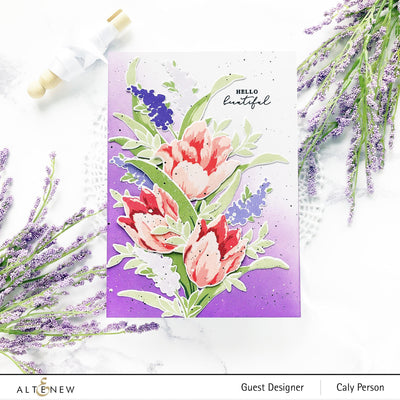 Altenew Build-A-Flower Set Build-A-Flower: Triumph Tulip Layering Stamp & Die Set & Ink Bundle