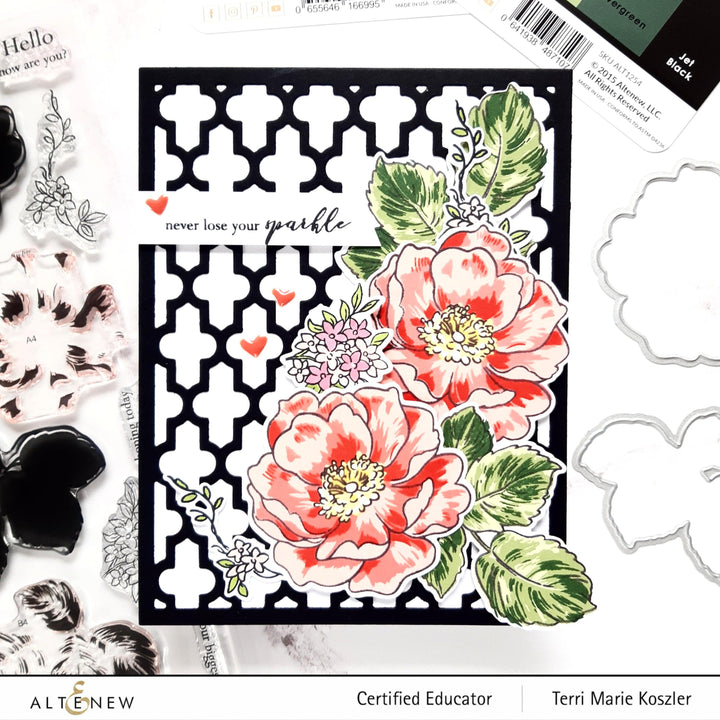 Altenew Build-A-Flower Set Build-A-Flower: Wild Rose Layering Stamp & Die Set