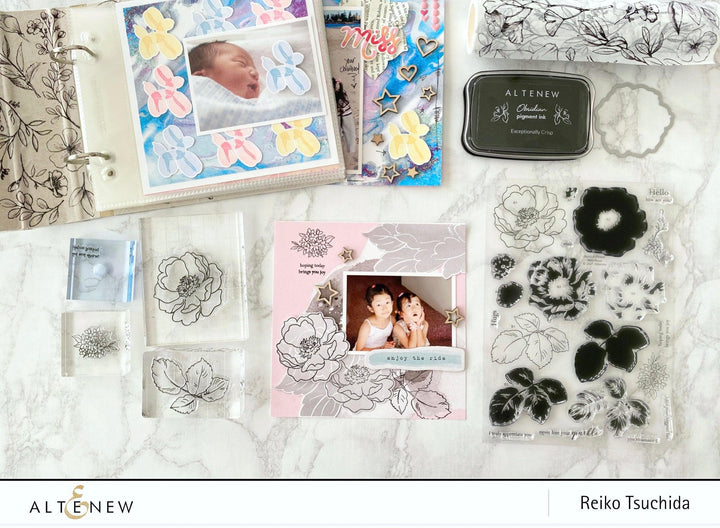 Altenew Build-A-Flower Set Build-A-Flower: Wild Rose Layering Stamp & Die Set