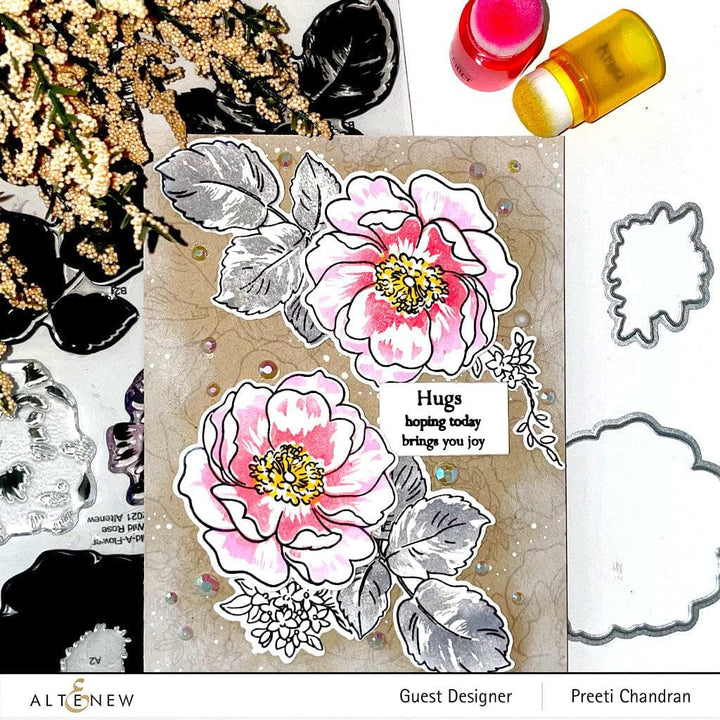 Altenew Build-A-Flower Set Build-A-Flower: Wild Rose Layering Stamp & Die Set