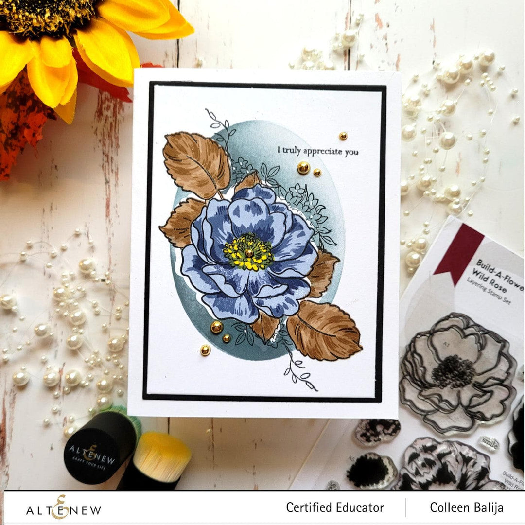 Altenew Build-A-Flower Set Build-A-Flower: Wild Rose Layering Stamp & Die Set