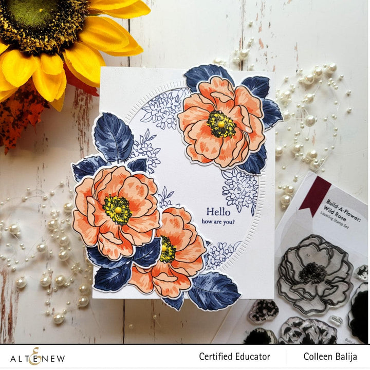 Altenew Build-A-Flower Set Build-A-Flower: Wild Rose Layering Stamp & Die Set