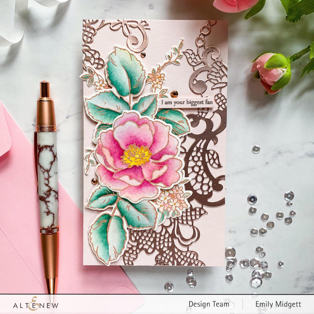 Altenew Build-A-Flower Set Build-A-Flower: Wild Rose Layering Stamp & Die Set