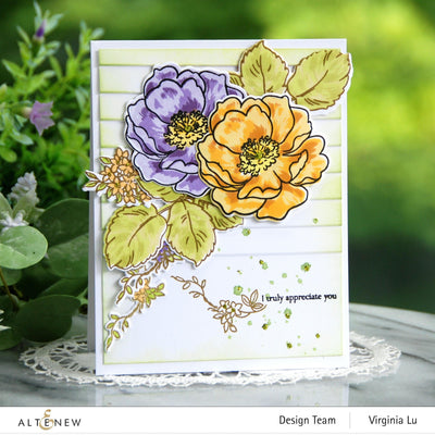 Altenew Build-A-Flower Set Build-A-Flower: Wild Rose Layering Stamp & Die Set