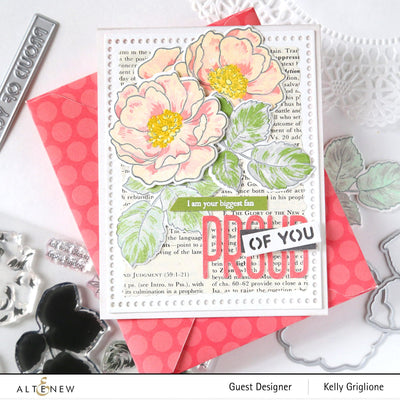 Altenew Build-A-Flower Set Build-A-Flower: Wild Rose Layering Stamp & Die Set & Ink Bundle