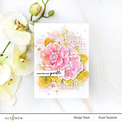 Altenew Build-A-Flower Set Build-A-Flower: Wild Rose Layering Stamp & Die Set & Ink Bundle