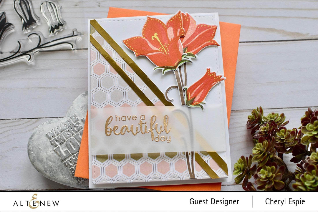 Build-A-Flower Bellflower layering stamp and die set by Altenew for floral crafting and card making.