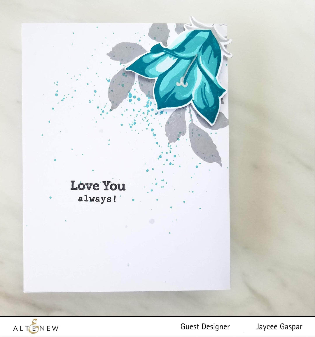 Build-A-Flower Bellflower layering stamp and die set by Altenew, featuring floral stamps and matching cutting dies for crafting.