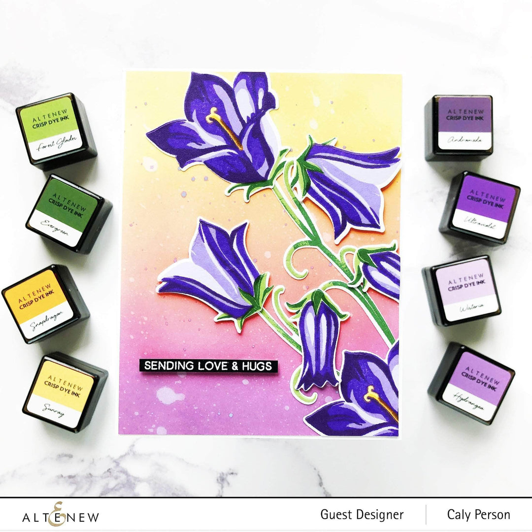 Build-A-Flower Bellflower layering stamp and die set by Altenew for creating floral designs with detailed flower layers.