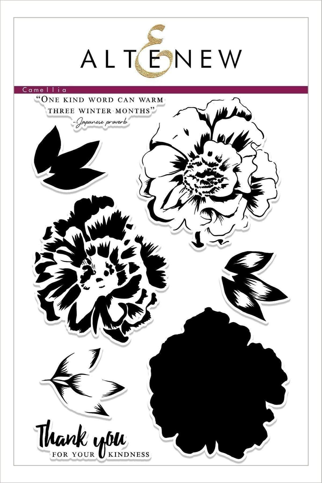 Altenew Build-A-Flower Set Build-A-Flower: Camellia Layering Stamp & Die Set