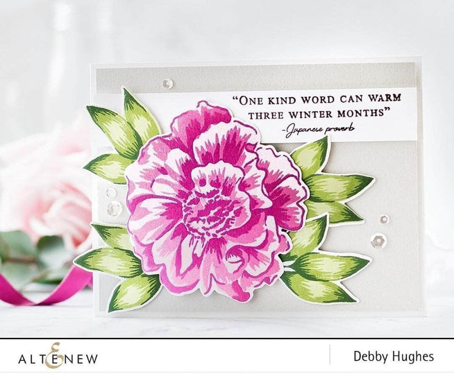 Altenew Build-A-Flower Set Build-A-Flower: Camellia Layering Stamp & Die Set & Ink Bundle