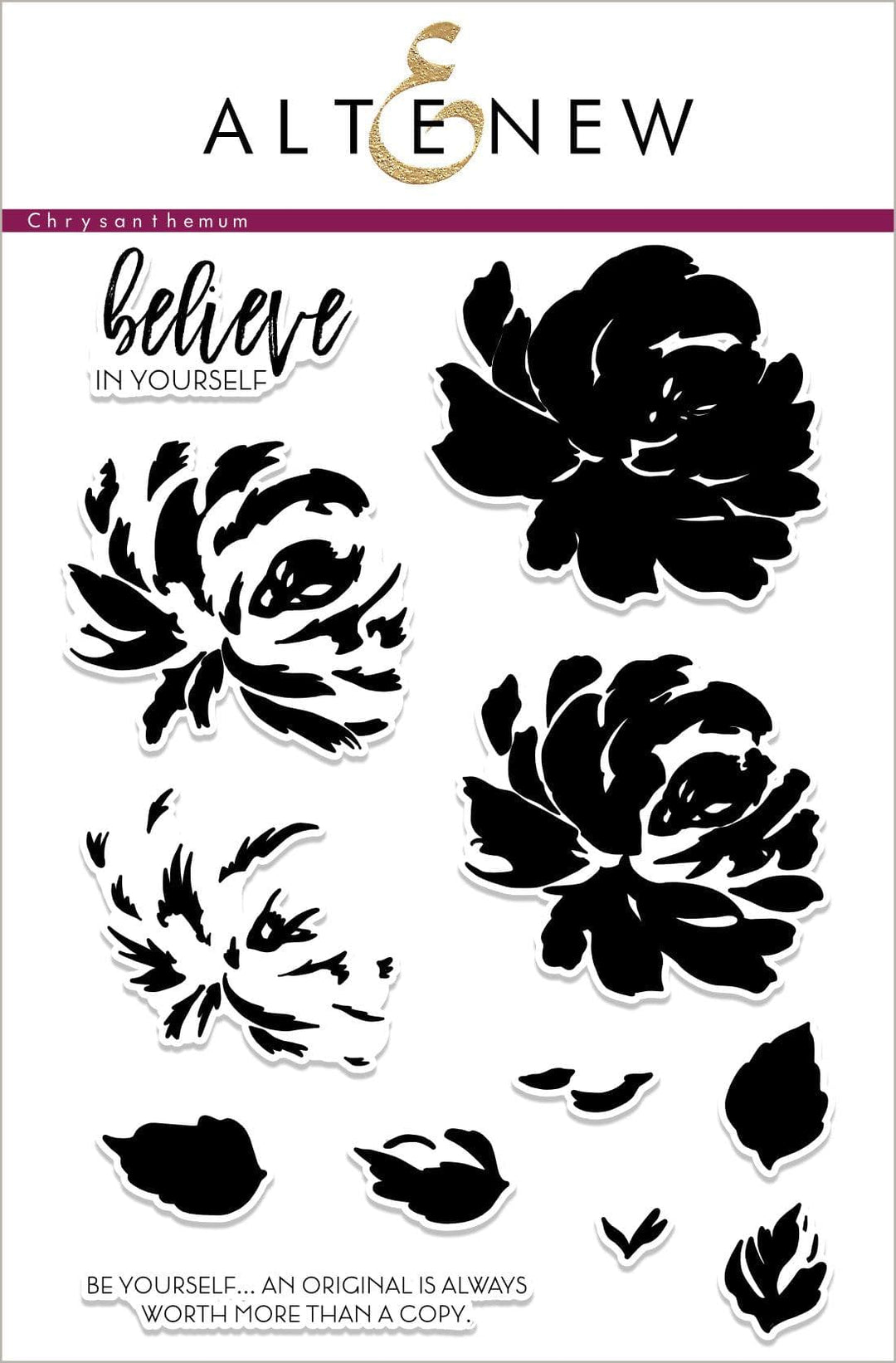 Altenew Build-A-Flower Set Build-A-Flower: Chrysanthemum Layering Stamp & Die Set & Ink Bundle