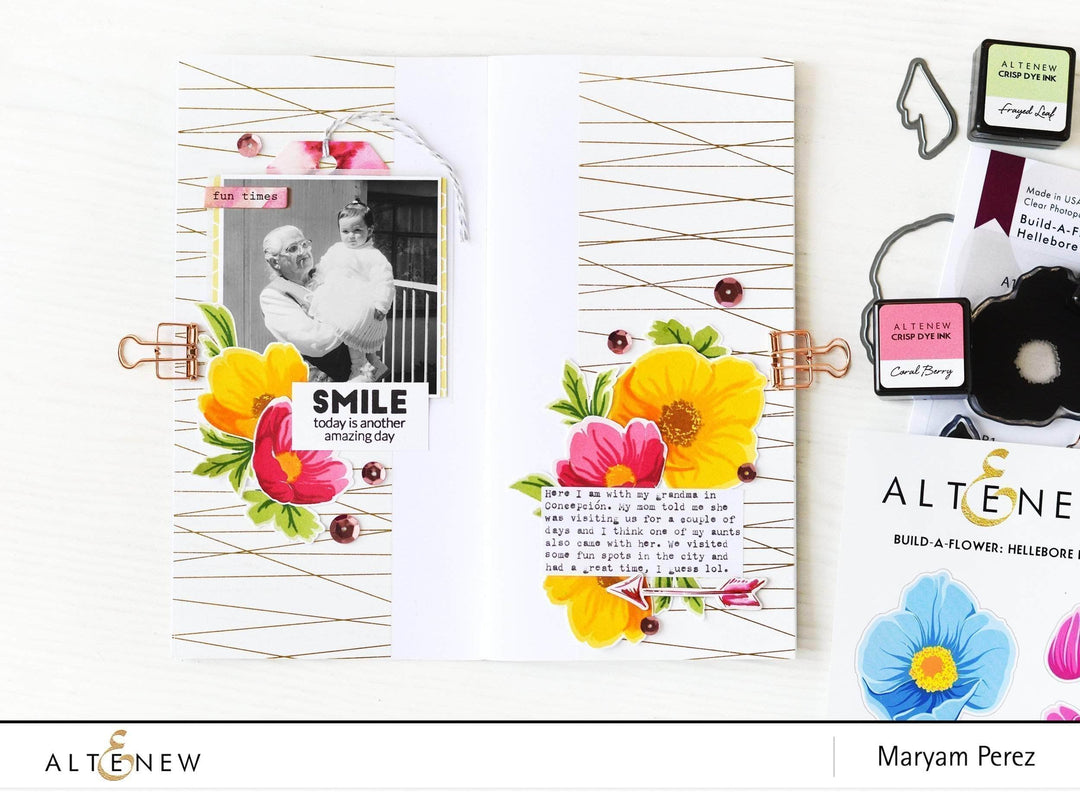 Altenew Build-A-Flower Set Z - Build-A-Flower: Hellebore Layering Stamp & Die Set