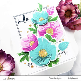 Altenew Build-A-Flower Set Z - Build-A-Flower: Hellebore Layering Stamp & Die Set & Ink Bundle