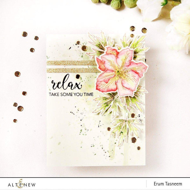 Altenew Build-A-Flower Set Build-A-Flower: Larkspur Layering Stamp & Die Set & Ink Bundle