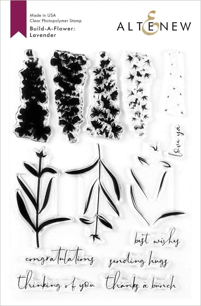 Altenew Build-A-Flower Set Z - Build-A-Flower: Lavender Layering Stamp & Die Set
