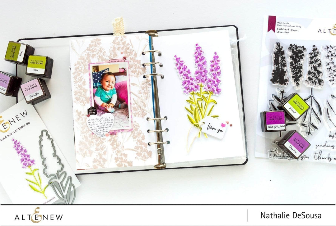 Altenew Build-A-Flower Set Z - Build-A-Flower: Lavender Layering Stamp & Die Set
