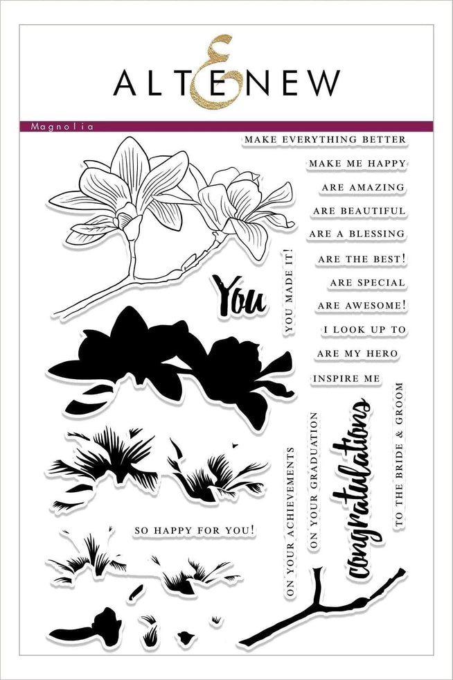 Altenew Build-A-Flower Set Z - Build-A-Flower: Magnolia Layering Stamp & Die Set