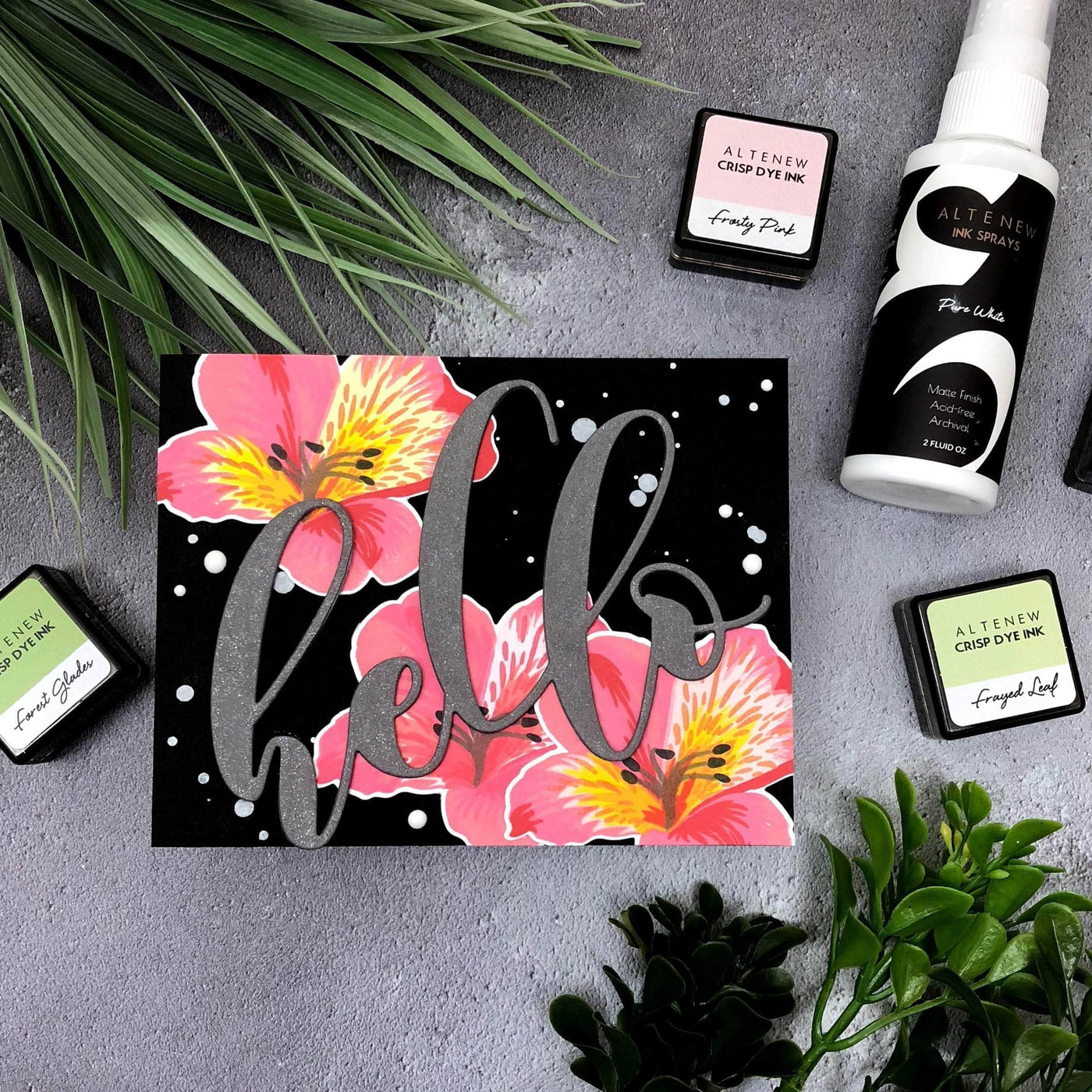 Altenew Build-A-Flower Set Z - Build-A-Flower: Peruvian Lily Layering Stamp & Die Set & Ink Bundle