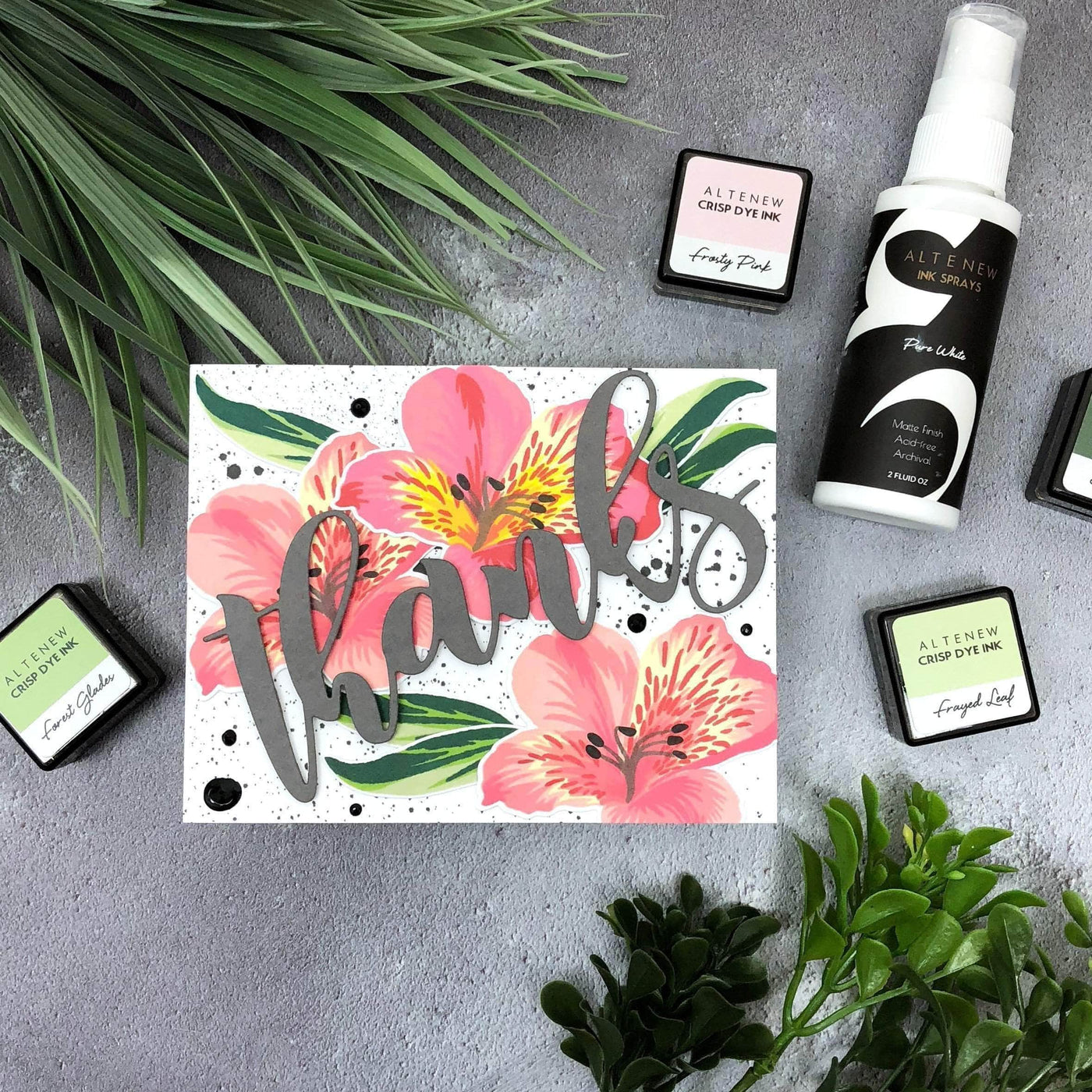 Altenew Build-A-Flower Set Z - Build-A-Flower: Peruvian Lily Layering Stamp & Die Set & Ink Bundle