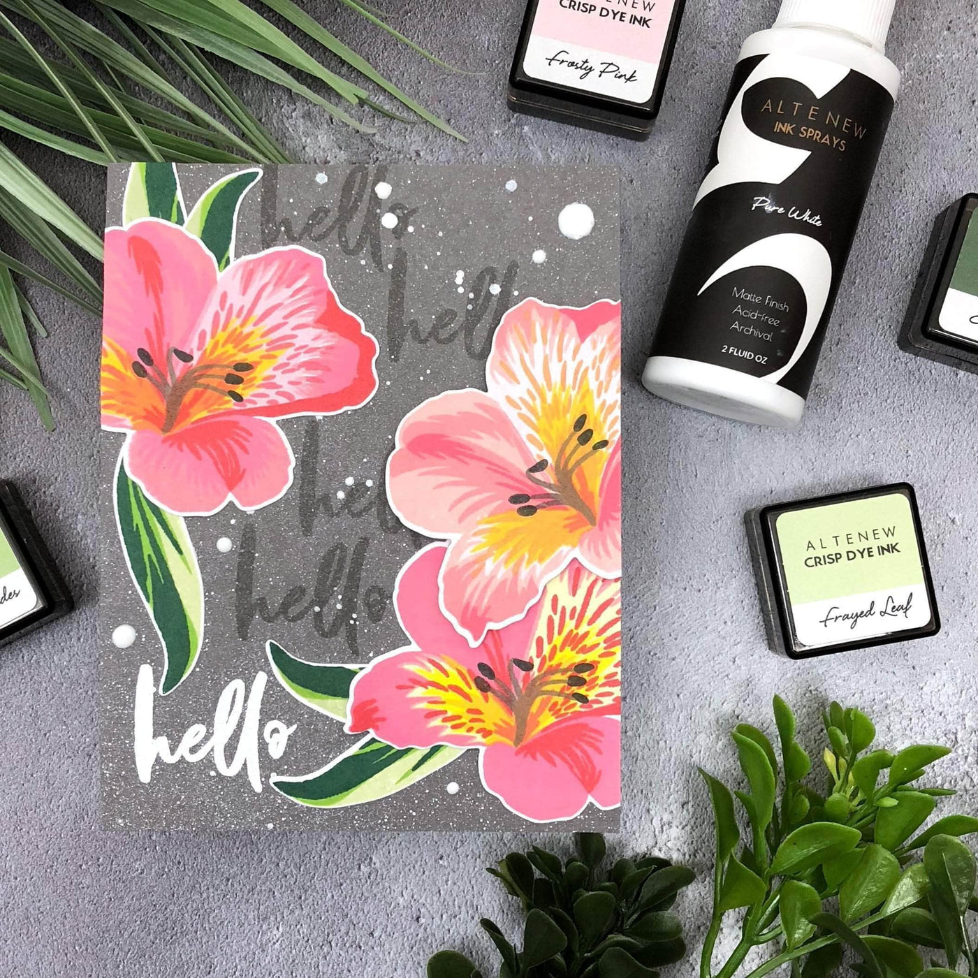 Altenew Build-A-Flower Set Z - Build-A-Flower: Peruvian Lily Layering Stamp & Die Set & Ink Bundle
