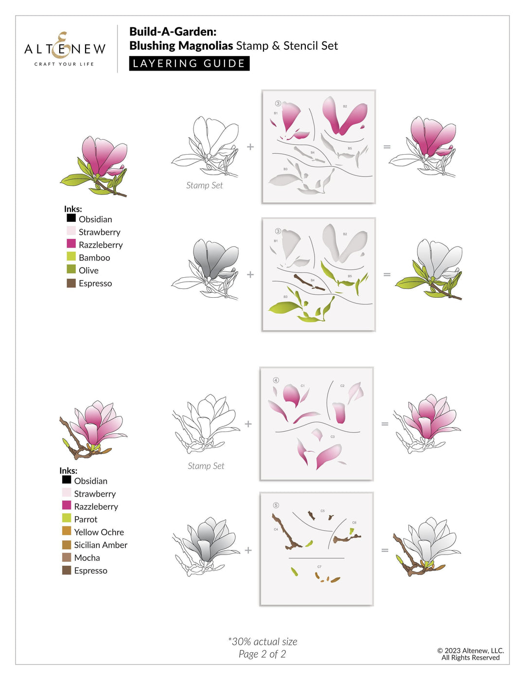 Altenew Build-A-Garden Bundle Build-A-Garden: Blushing Magnolias & Add-on Die Bundle