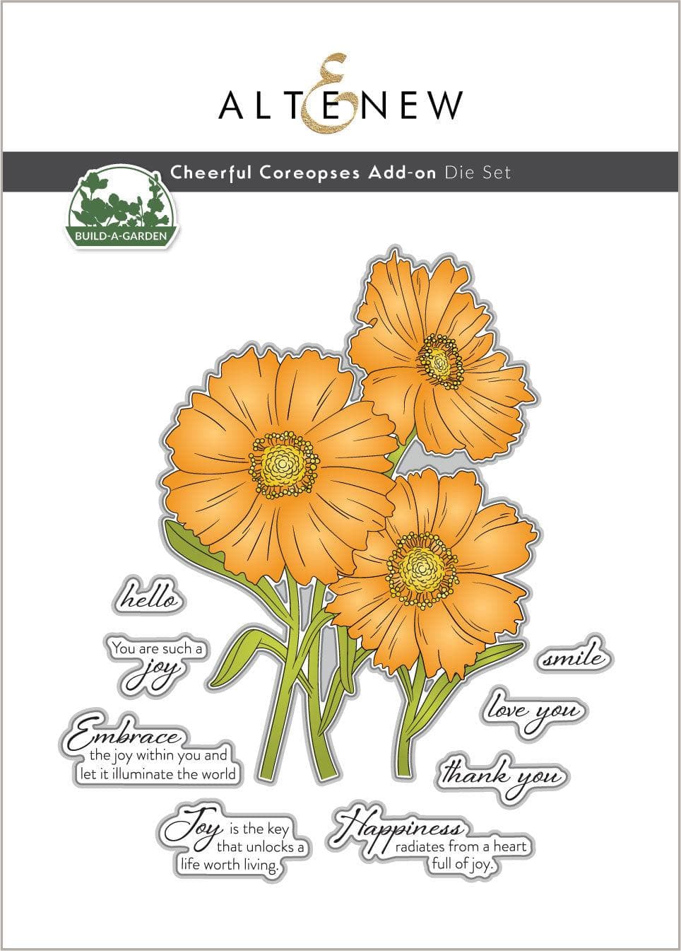 Altenew Build-A-Garden Bundle Build-A-Garden: Cheerful Coreopses & Add-on Die Bundle