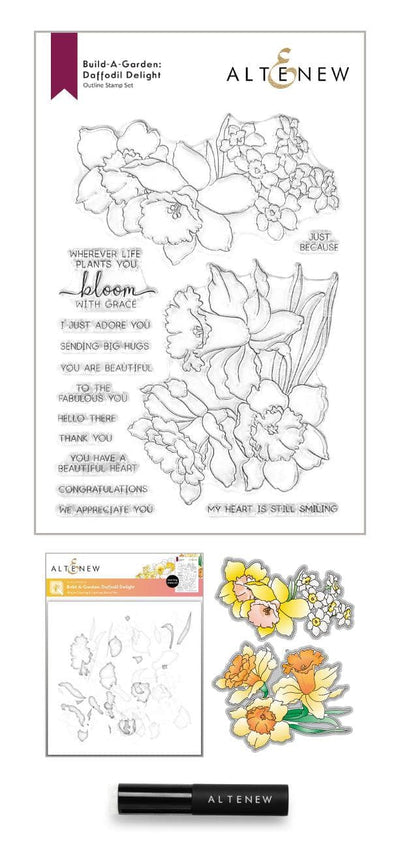 Altenew Build-A-Garden Bundle Build-A-Garden: Daffodil Delight & Add-on Die Bundle