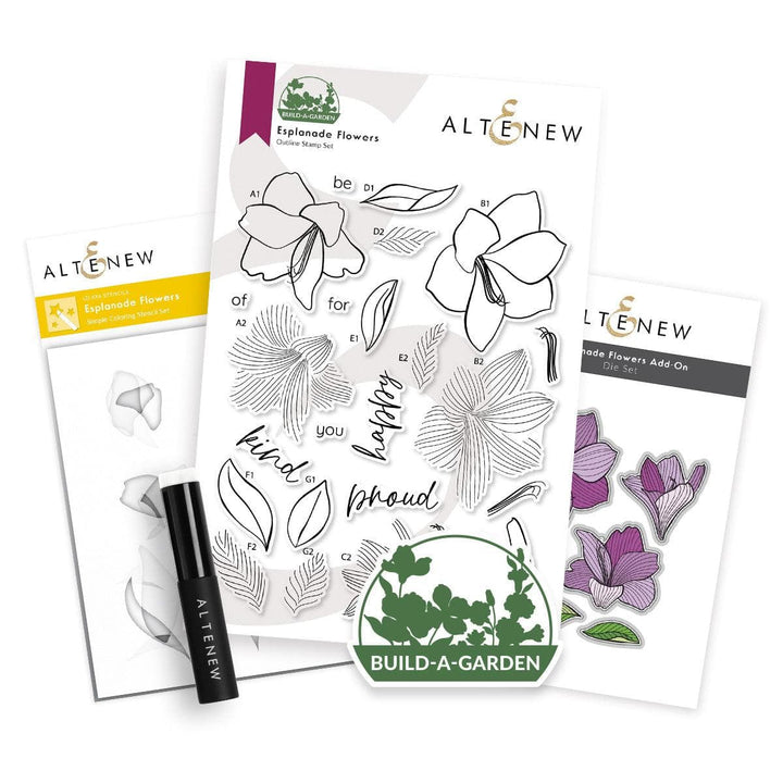 Altenew Build-A-Garden Bundle Build-A-Garden: Esplanade Flowers & Add-On Die Bundle
