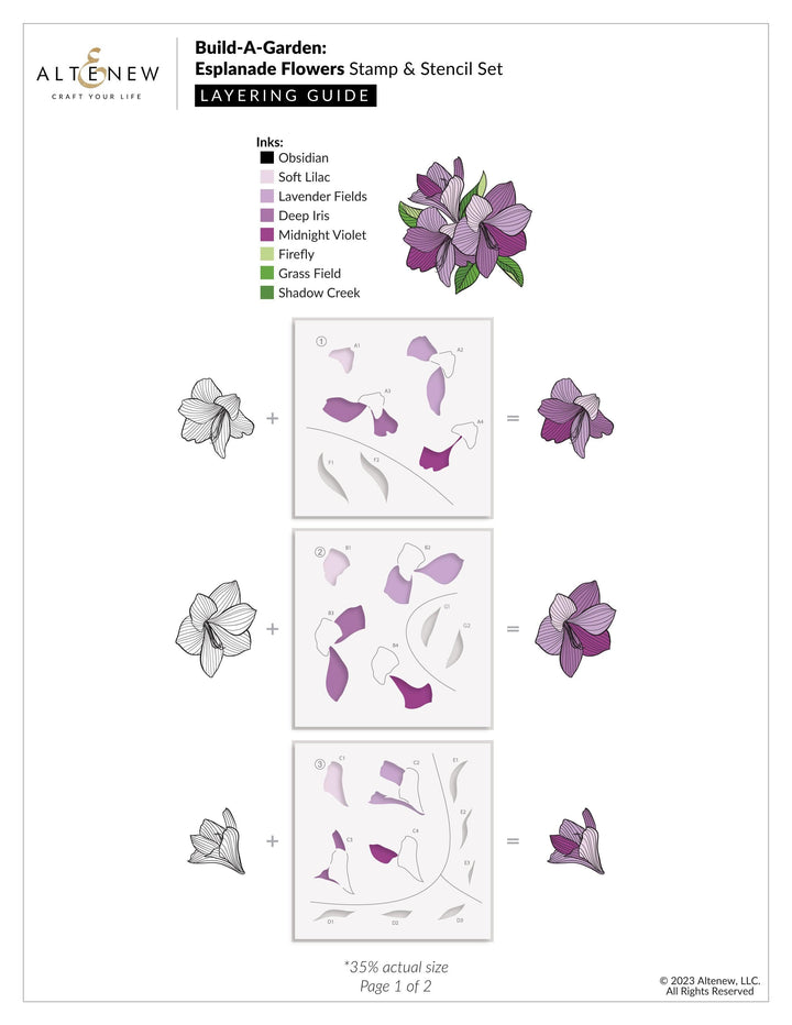 Altenew Build-A-Garden Bundle Build-A-Garden: Esplanade Flowers & Add-On Die Bundle