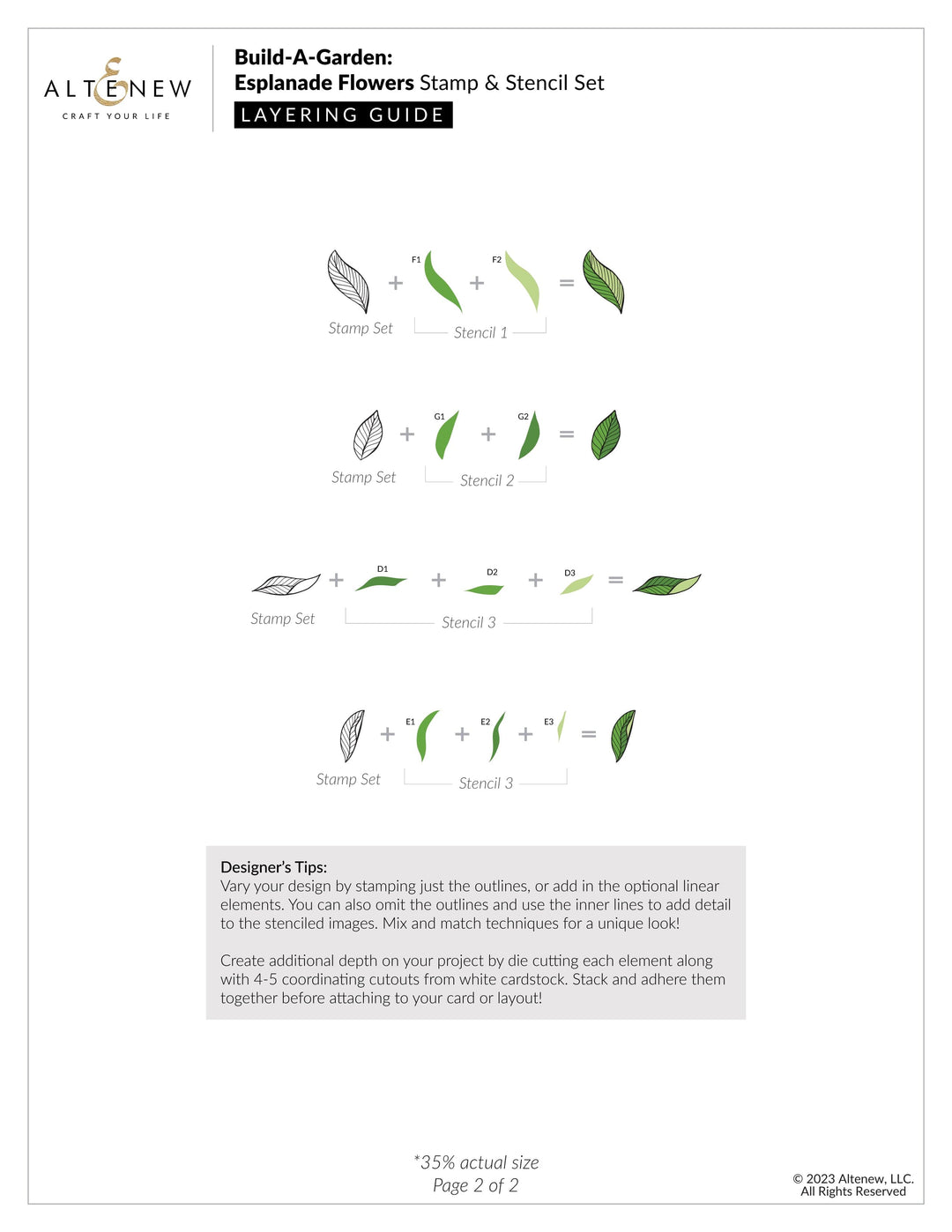 Altenew Build-A-Garden Bundle Build-A-Garden: Esplanade Flowers & Add-On Die Bundle