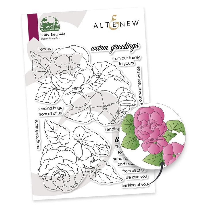 Altenew Build-A-Garden Bundle Build-A-Garden: Frilly Begonia & Add-on Die Bundle