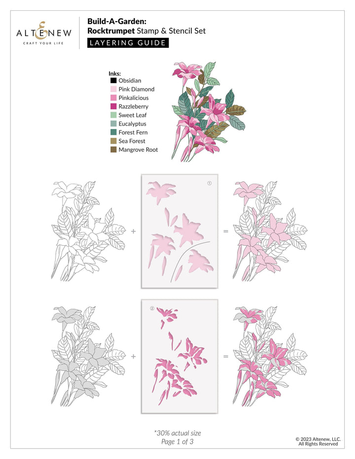 Altenew Build-A-Garden Bundle Build-A-Garden: Rocktrumpet & Add-on Die Bundle