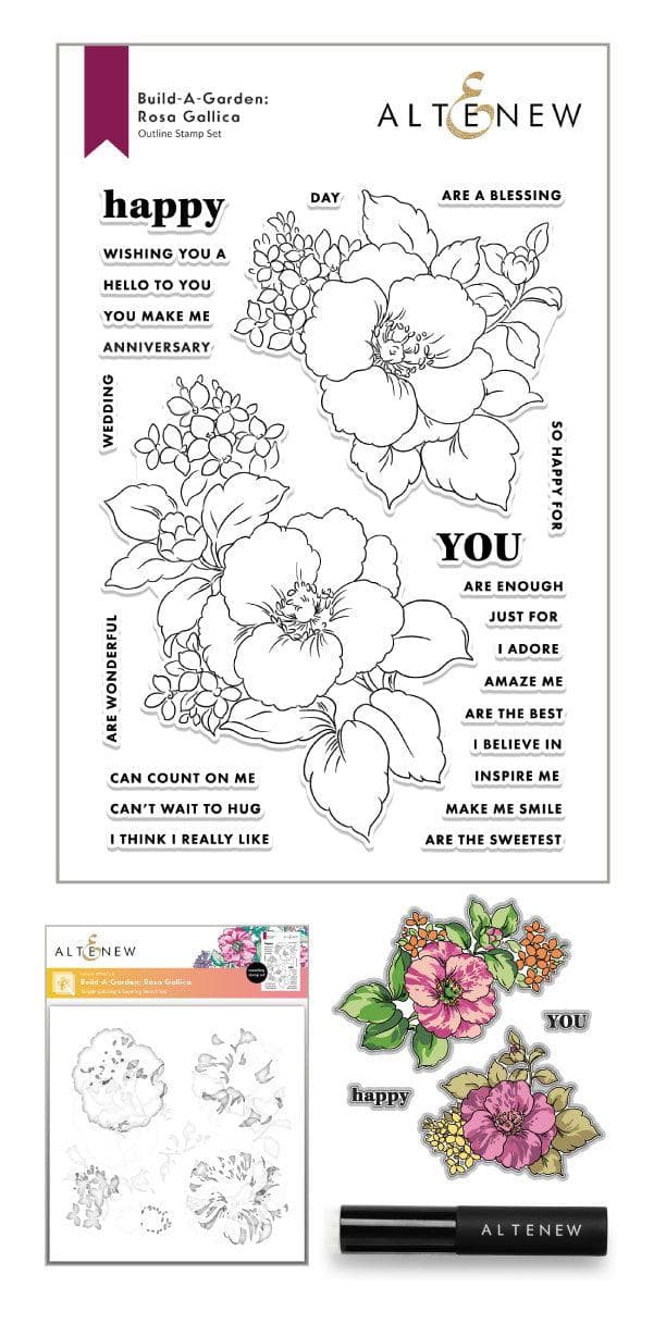 Altenew Build-A-Garden Bundle Build-A-Garden: Rosa Gallica & Add-On Die Bundle