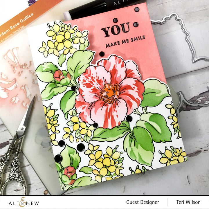 Altenew Build-A-Garden Bundle Build-A-Garden: Rosa Gallica & Add-On Die Bundle