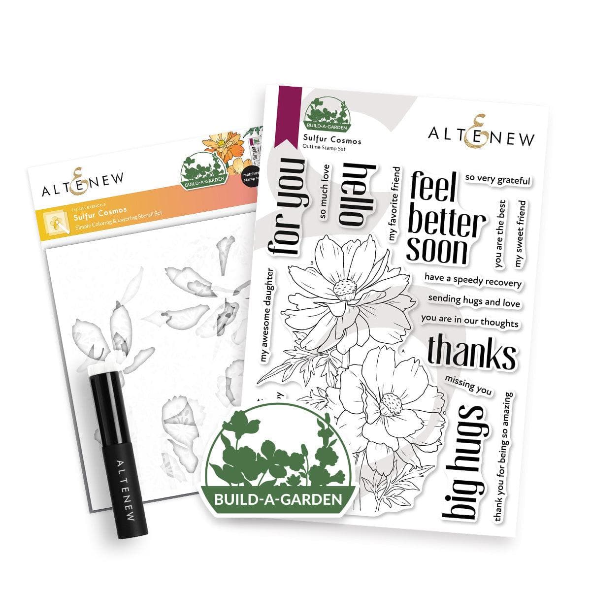 Build-A-Garden: Sulfur Cosmos & Artist Alcohol Markers Set Bundle