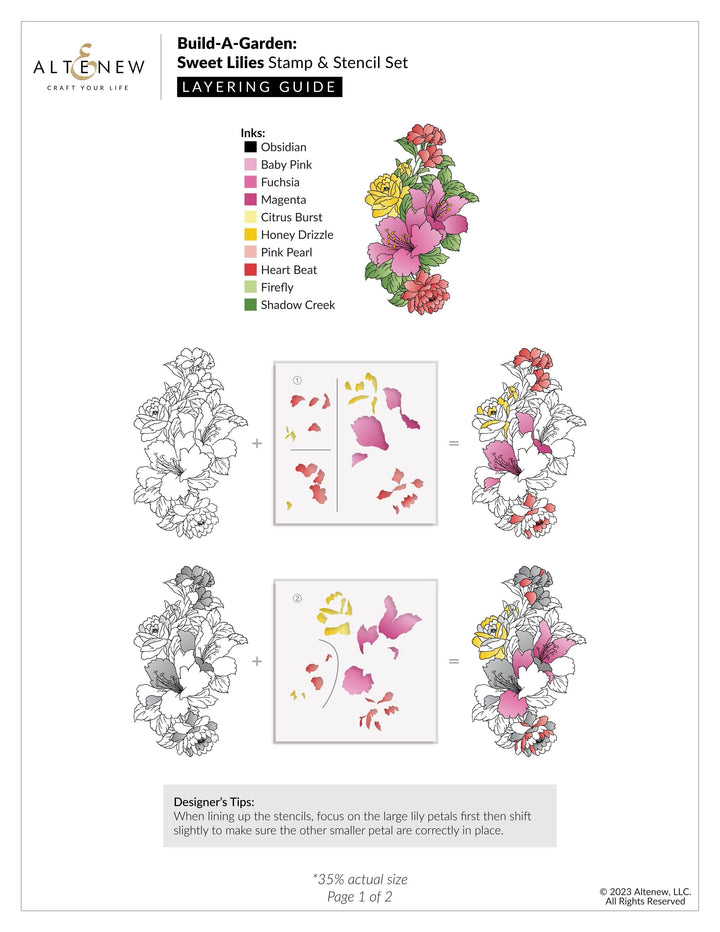 Altenew Build-A-Garden Bundle Build-A-Garden: Sweet Lilies & Add-on Die Bundle