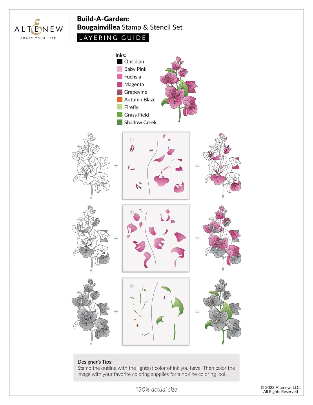 Altenew Build-A-Garden Set Build-A-Garden: Bougainvillea