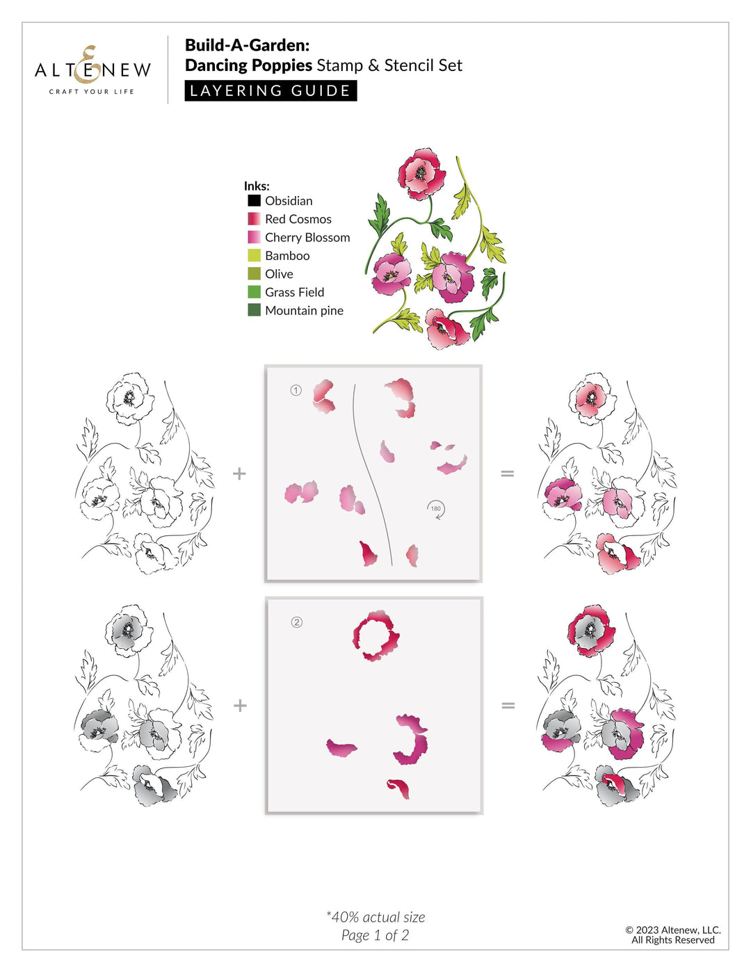 Altenew Build-A-Garden Set Build-A-Garden: Dancing Poppies