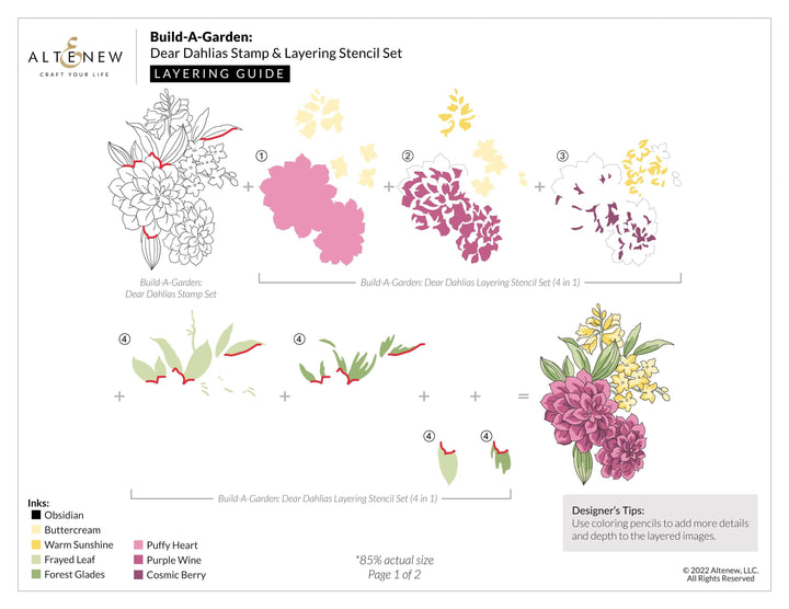 Altenew Build-A-Garden Set Build-A-Garden: Dear Dahlias