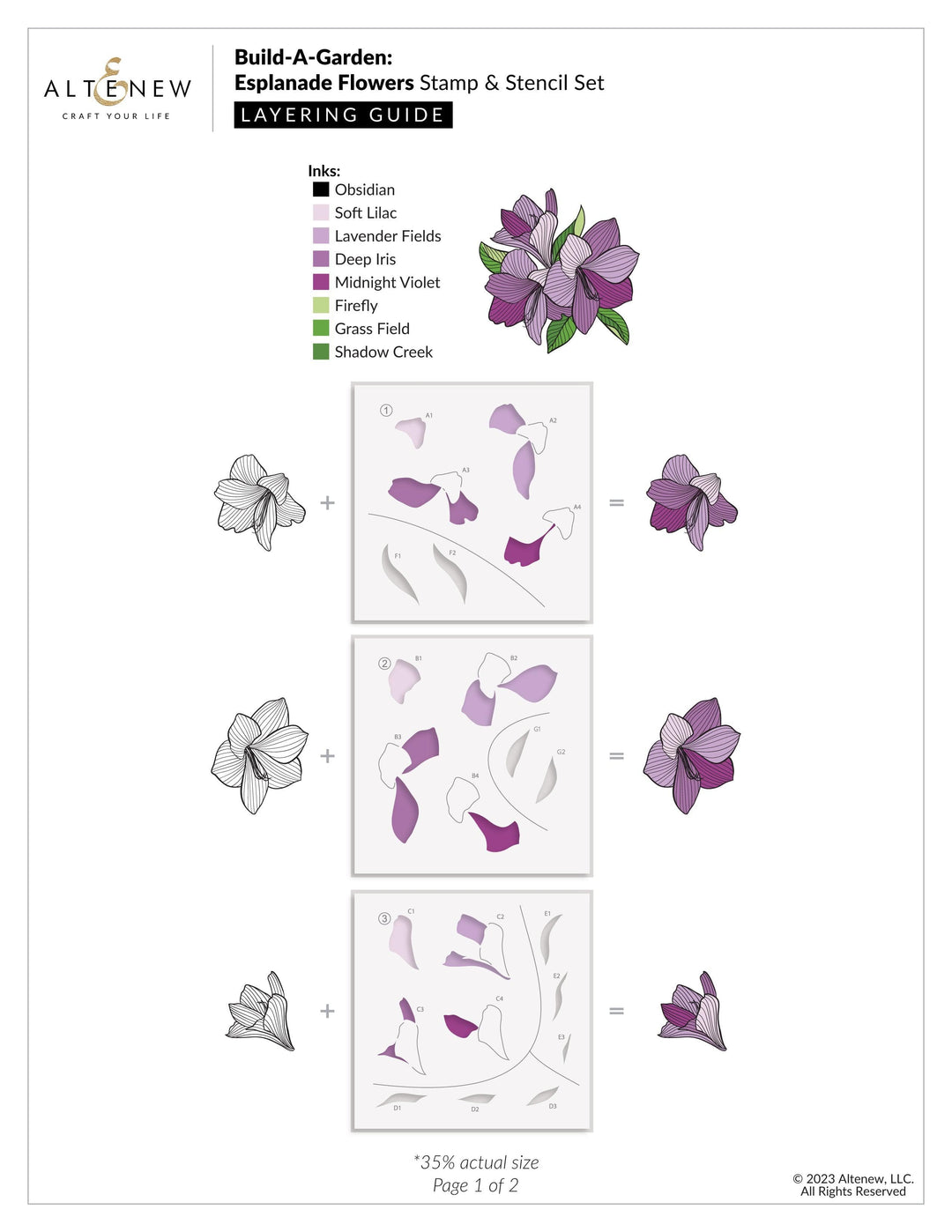 Altenew Build-A-Garden Set Build A Garden Esplanade Flowers