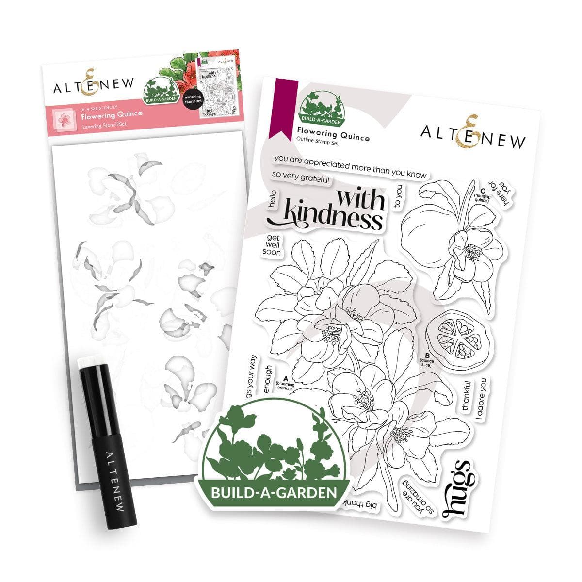 Build-A-Garden: Flowering Quince | Altenew