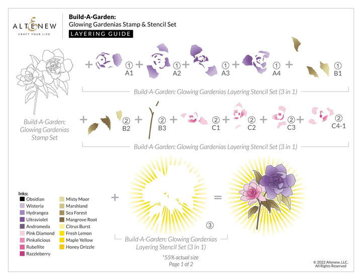 Altenew Build-A-Garden Set Build-A-Garden: Glowing Gardenias
