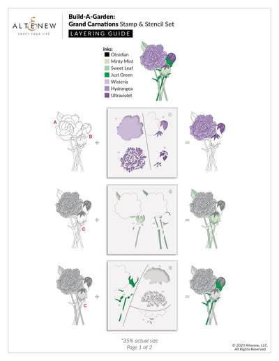 Altenew Build-A-Garden Set Build-A-Garden: Grand Carnations