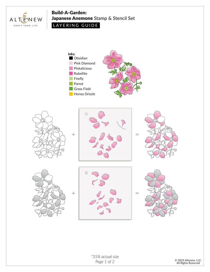 Altenew Build-A-Garden Set Build-A-Garden: Japanese Anemone