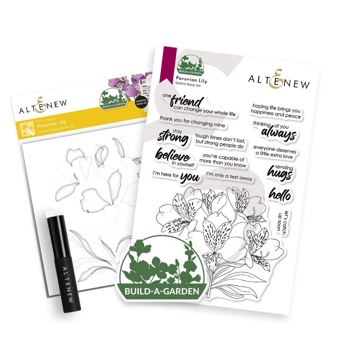 Build-A-Garden: Peruvian Lily | Altenew Craft Stamp Set