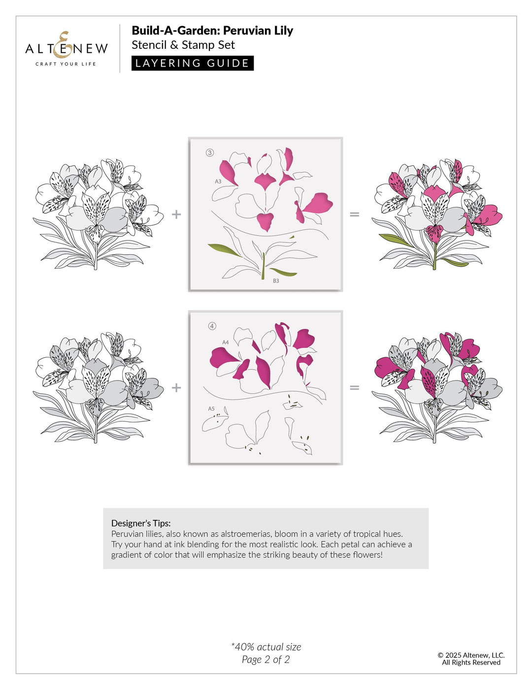 altenew build a flower peruvian lily Altenew Build-A-Garden: Peruvian Lily