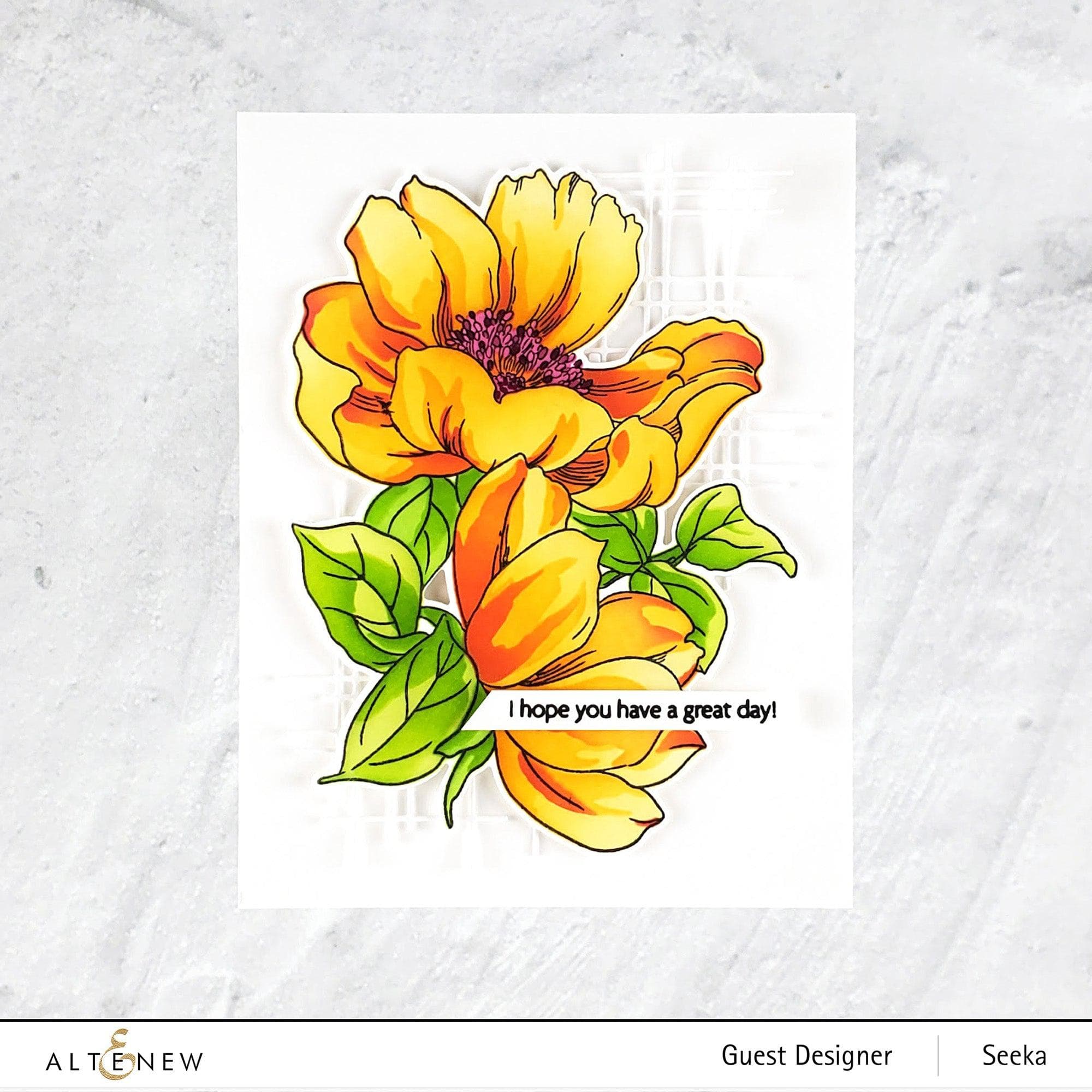 ケン・ドーン/Bush Flowers 版画 177/250 Build-A-Garden: Pristine Peonies | Altenew