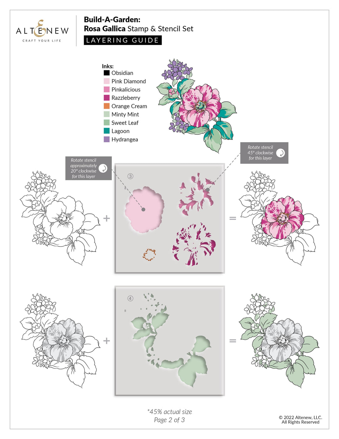 Altenew Build-A-Garden Set Build-A-Garden: Rosa Gallica